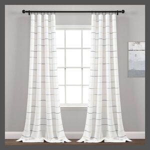 Lush Decor Set Of 2 (108" X 40") Ombre Stripe Curtains